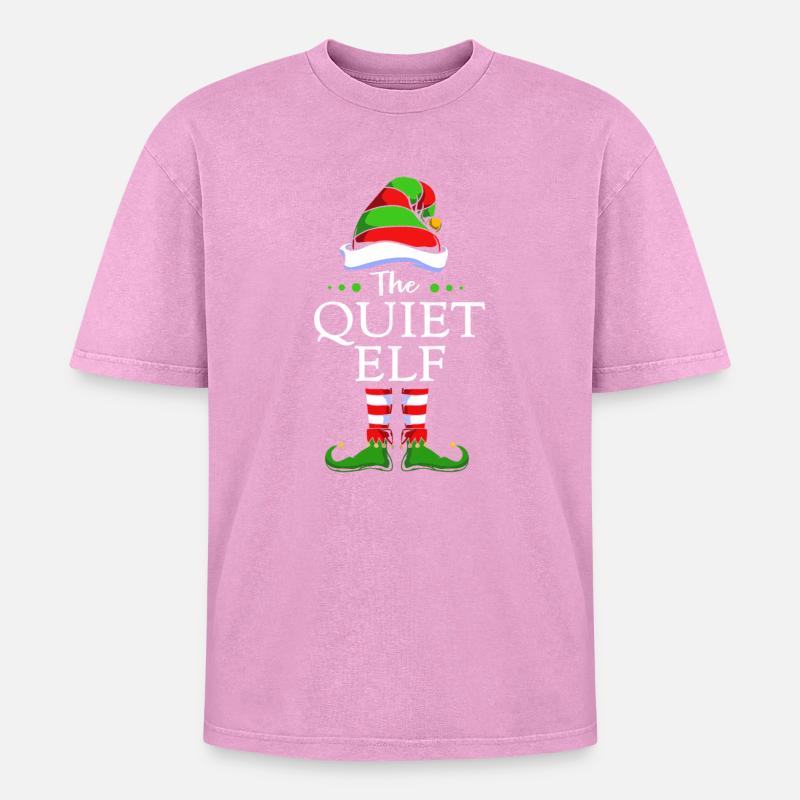 Elfe Elf Weihnachtsgeschenk - Oversized Unisex Premium Acid-Washed T-Shirt - Pink Acid Wash