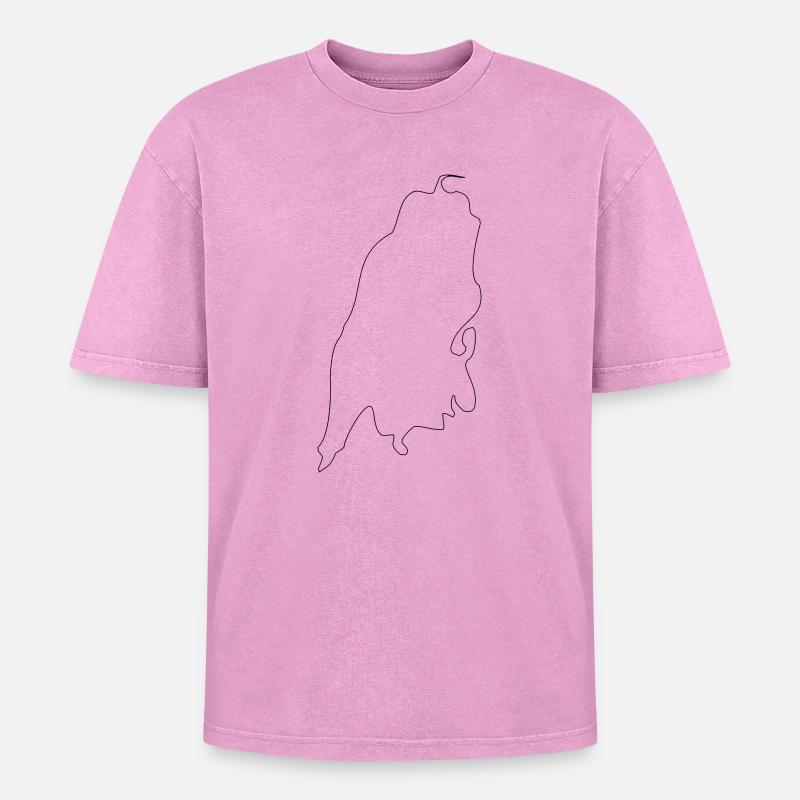 Lefkada - Oversized Unisex Premium Acid-Washed T-Shirt - acid washed pink