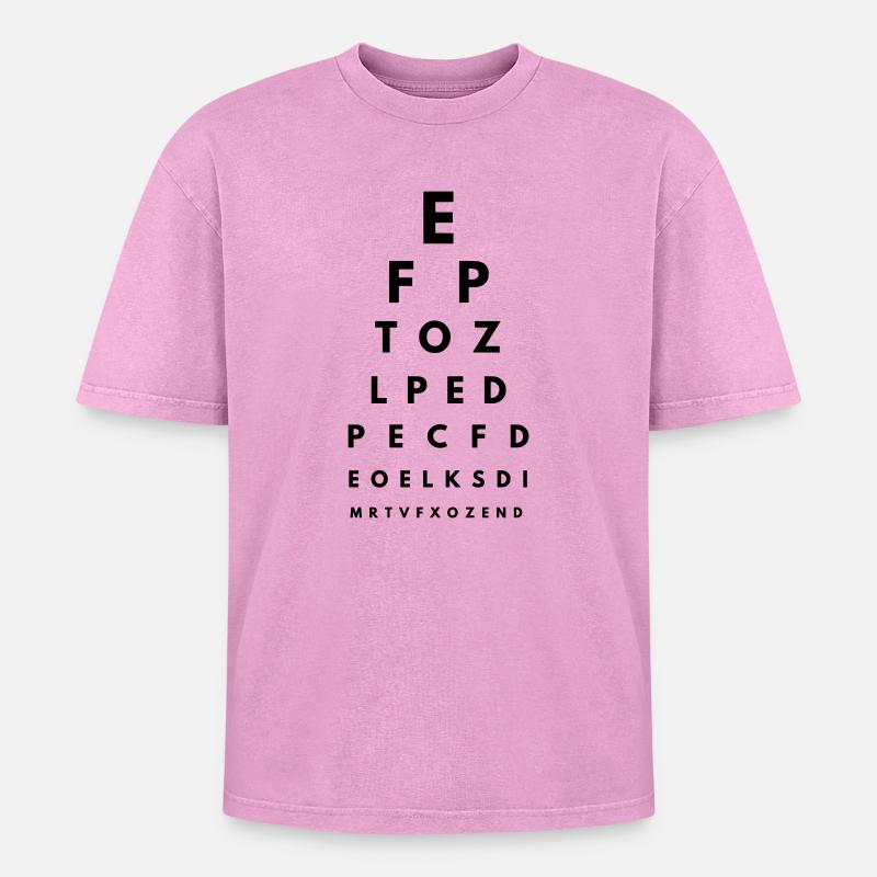 vision test 2 - T-shirt Premium unisexe oversize acid-washed - rose délavé acide
