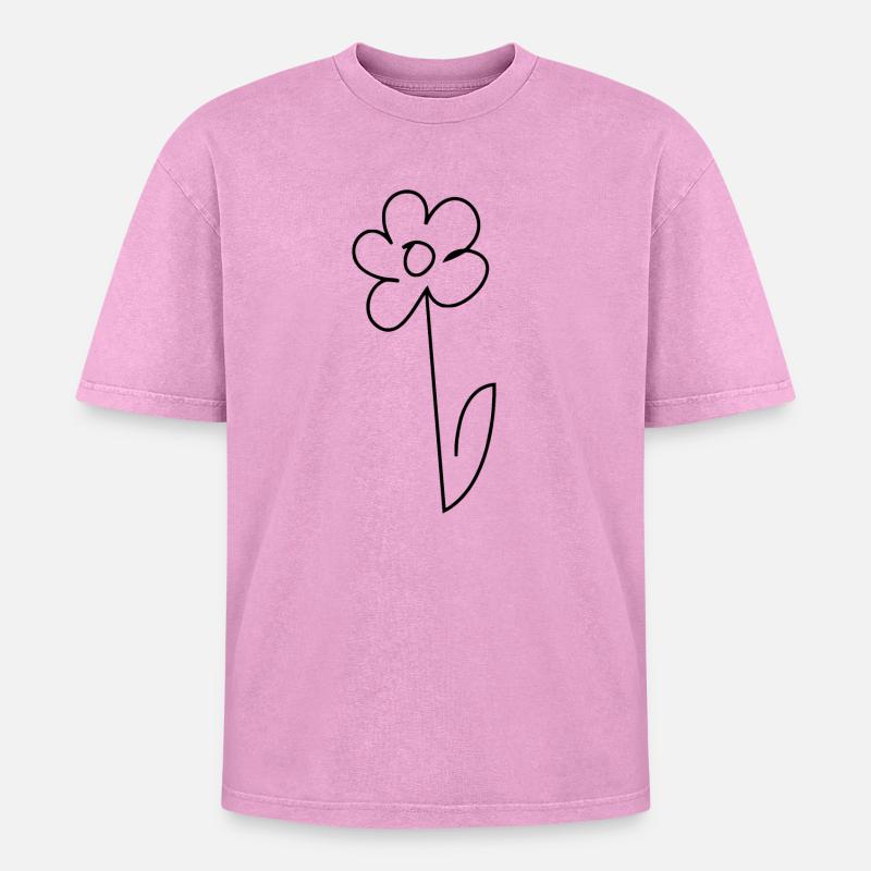 Gänseblümchen - Oversized Unisex Premium Acid-Washed T-Shirt - undefined