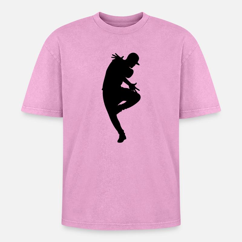 Silhouette B-Boy – Flowdance Flow - T-shirt Premium unisexe oversize acid-washed - rose délavé acide