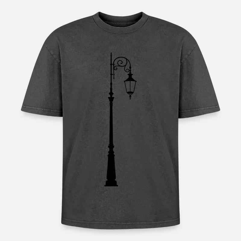 Straßenlaterne - Oversized Unisex Premium Acid-Washed T-Shirt - undefined