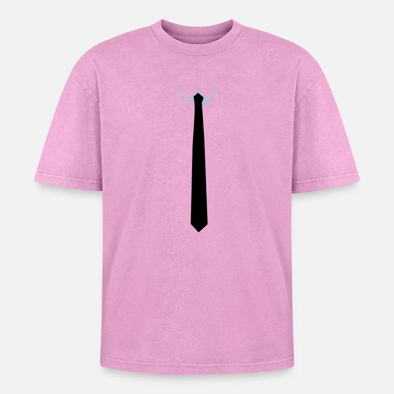 Stropdas - cravate - T-shirt Premium unisexe oversize acid-washed - rose délavé acide