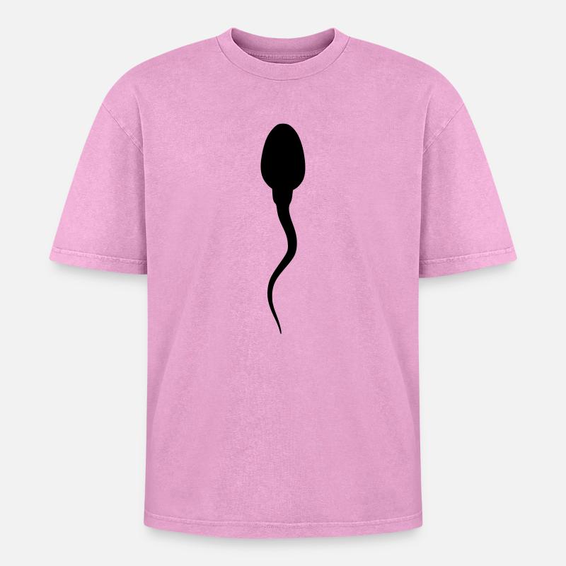 sperma - Oversized Unisex Premium Acid-Washed T-Shirt - acid washed pink