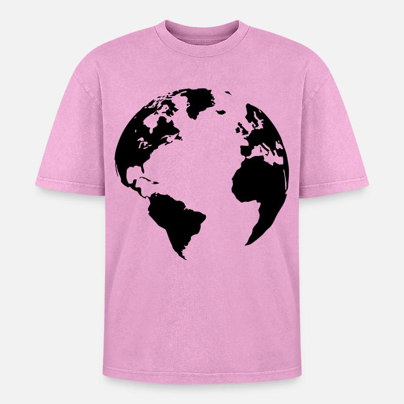 Mutter Erde - Oversized Unisex Premium Acid-Washed T-Shirt - Pink Acid Wash