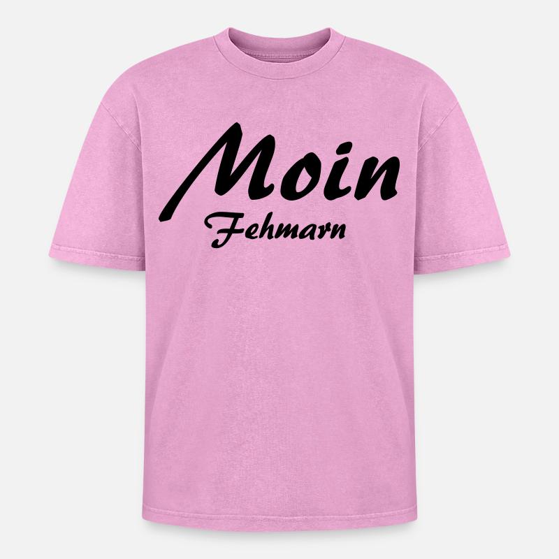 Moin Fehmarn - Oversized Unisex Premium Acid-Washed T-Shirt - Pink Acid Wash