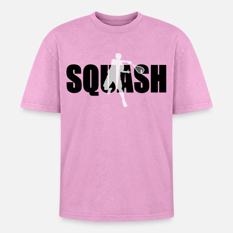 squash - Oversized Unisex Premium Acid-Washed T-Shirt - acid washed pink