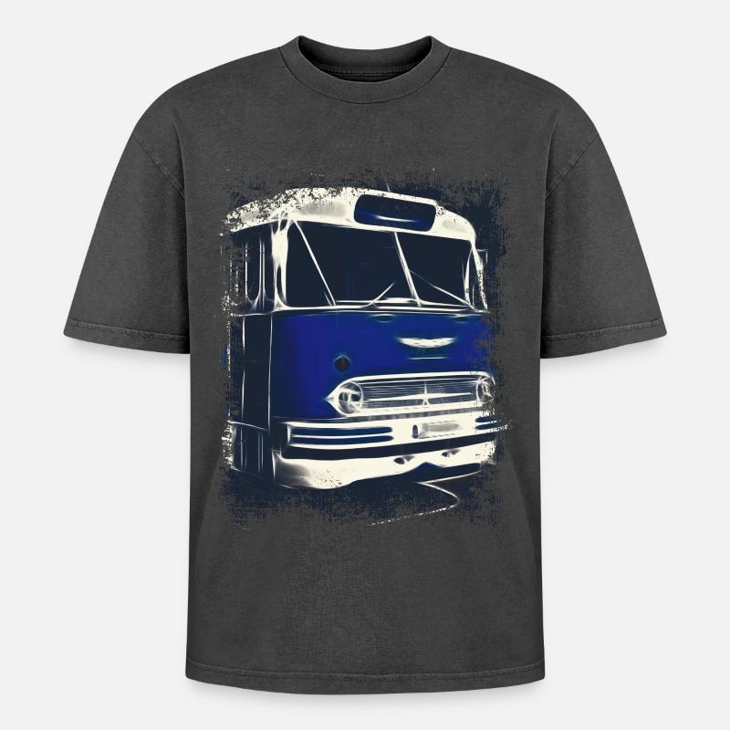 Ikarus 55 Bus - Oversized Unisex Premium Acid-Washed T-Shirt - undefined