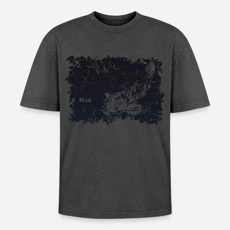 Koi Karpfen - Oversized Unisex Premium Acid-Washed T-Shirt - undefined