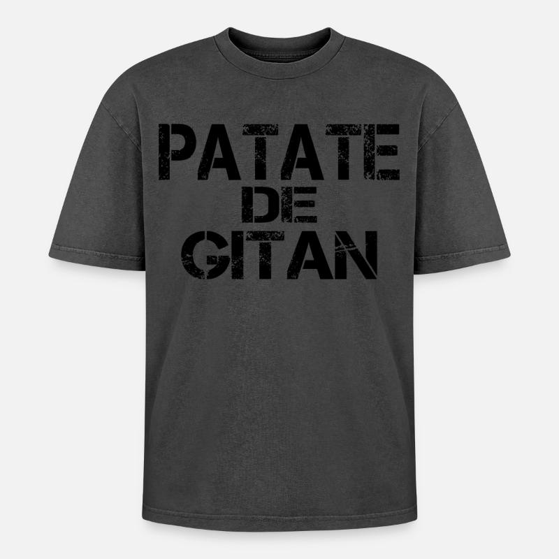 Patate de GITAN - T-shirt Premium unisexe oversize acid-washed - undefined