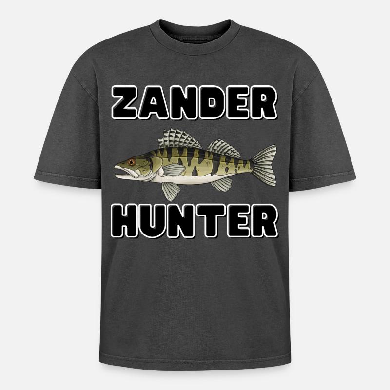 Zander Hunter – Predator-Angelhemd - Oversized Unisex Premium Acid-Washed T-Shirt - undefined