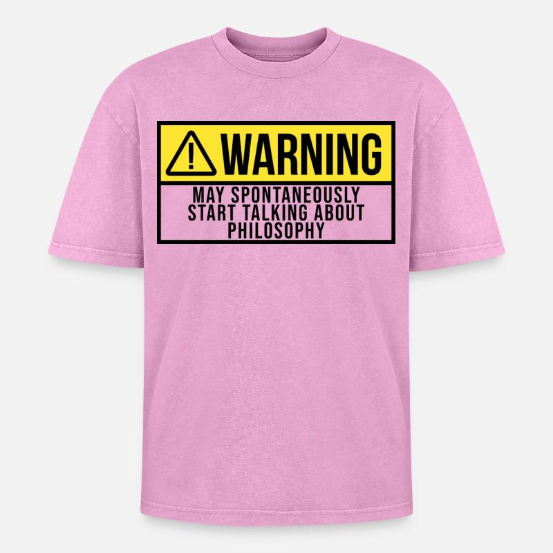Philosophy Philosopher - Oversized Unisex Premium Acid-Washed T-Shirt - acid washed pink