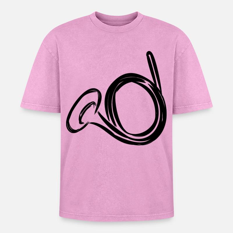 Bugle - Oversized Unisex Premium Acid-Washed T-Shirt - acid washed pink