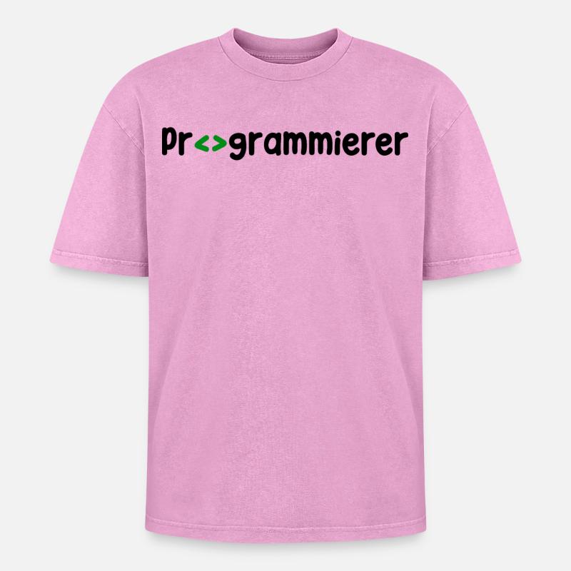 Programmer, Developer, Web Developer, Scripting - Oversized Unisex Premium Acid-Washed T-Shirt - acid washed pink