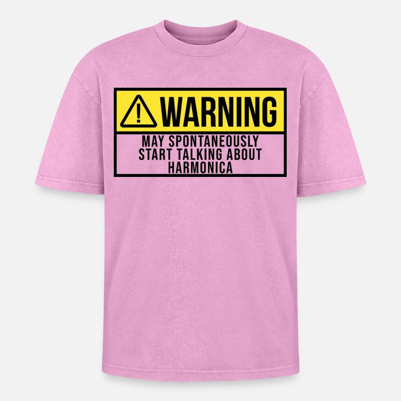 harmonica - T-shirt Premium unisexe oversize acid-washed - rose délavé acide