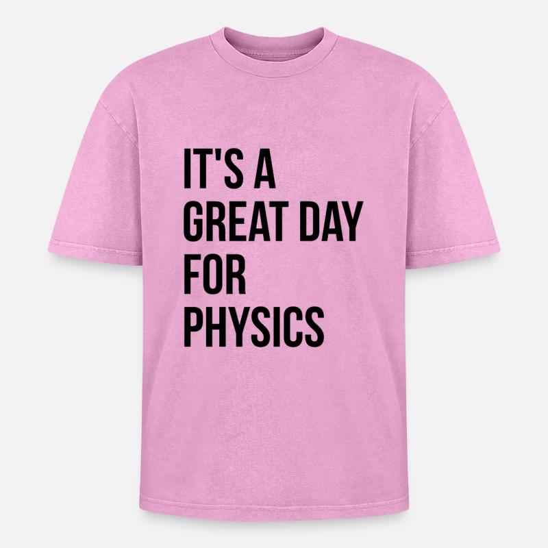 Physics - Oversized Unisex Premium Acid-Washed T-Shirt - acid washed pink