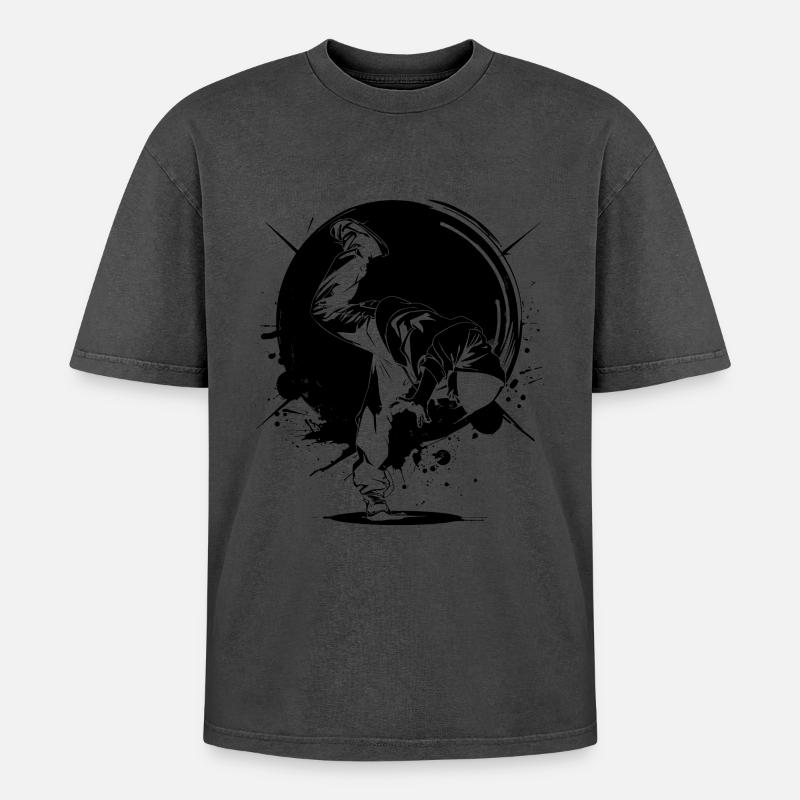 Breakdancer - T-shirt Premium unisexe oversize acid-washed - rose délavé acide