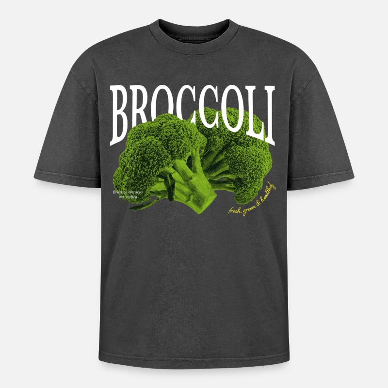 Broccoli – Ästhetisches Gemüse-Design - Oversized Unisex Premium Acid-Washed T-Shirt - undefined