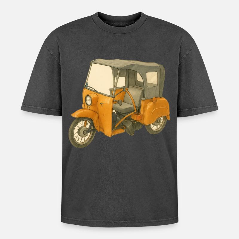 Krause Duo als Comic - Oversized Unisex Premium Acid-Washed T-Shirt - undefined