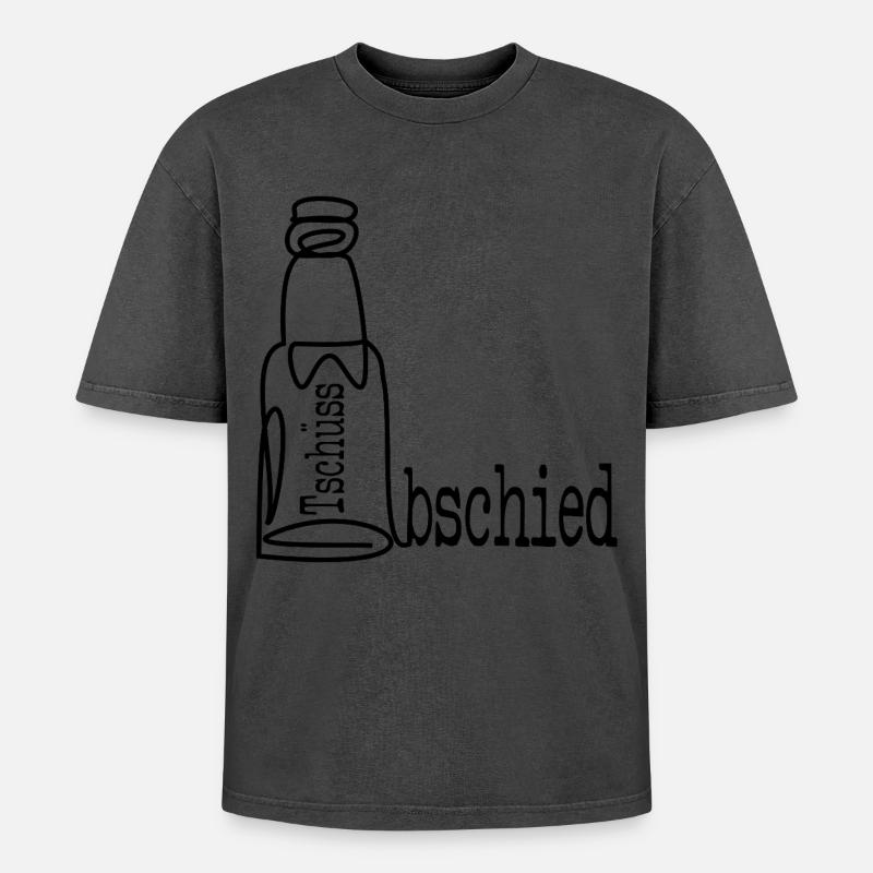 ABSCHIEDSPARTY ABSCHIED BIER - Oversized Unisex Premium Acid-Washed T-Shirt - undefined