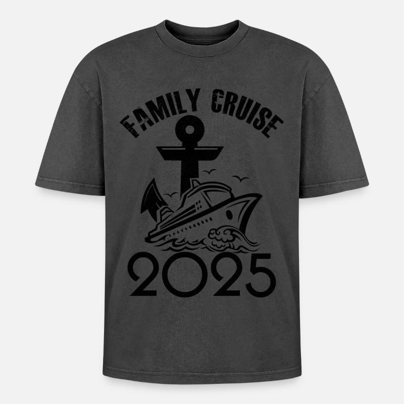Familienkreuzfahrt 2025 - Oversized Unisex Premium Acid-Washed T-Shirt - undefined