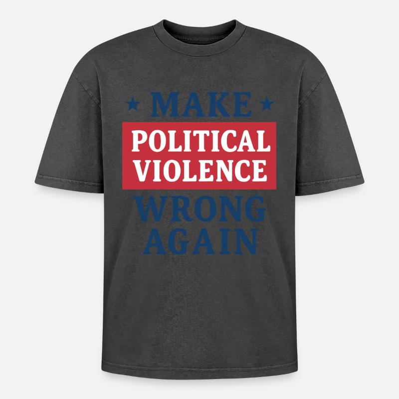 Getting political violence wrong again - Oversized Unisex Premium Acid-Washed T-Shirt - undefined