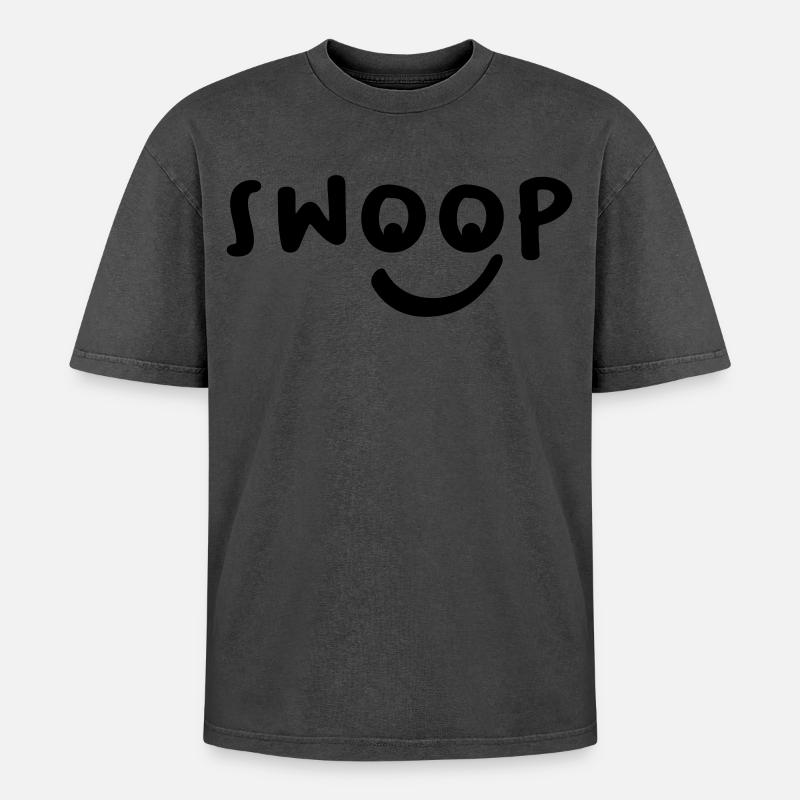 Swoop Gesicht Lachen Geschenk - Oversized Unisex Premium Acid-Washed T-Shirt - Pink Acid Wash