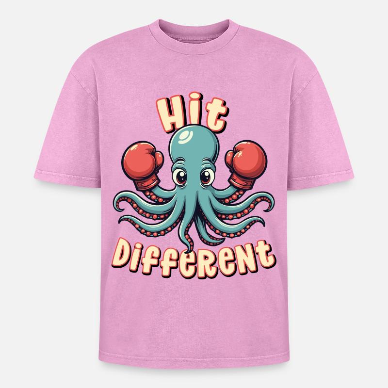 Frapper différemment - T-shirt Premium unisexe oversize acid-washed - rose délavé acide