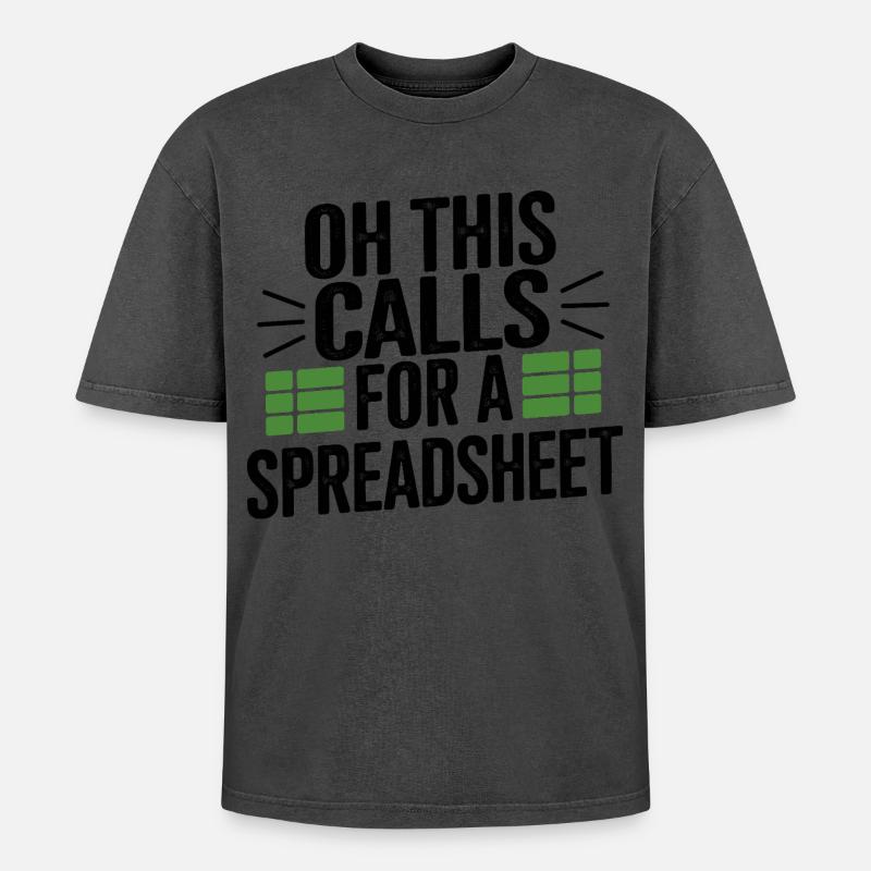 Oh Das Braucht Eine Tabelle - Oversized Unisex Premium Acid-Washed T-Shirt - undefined