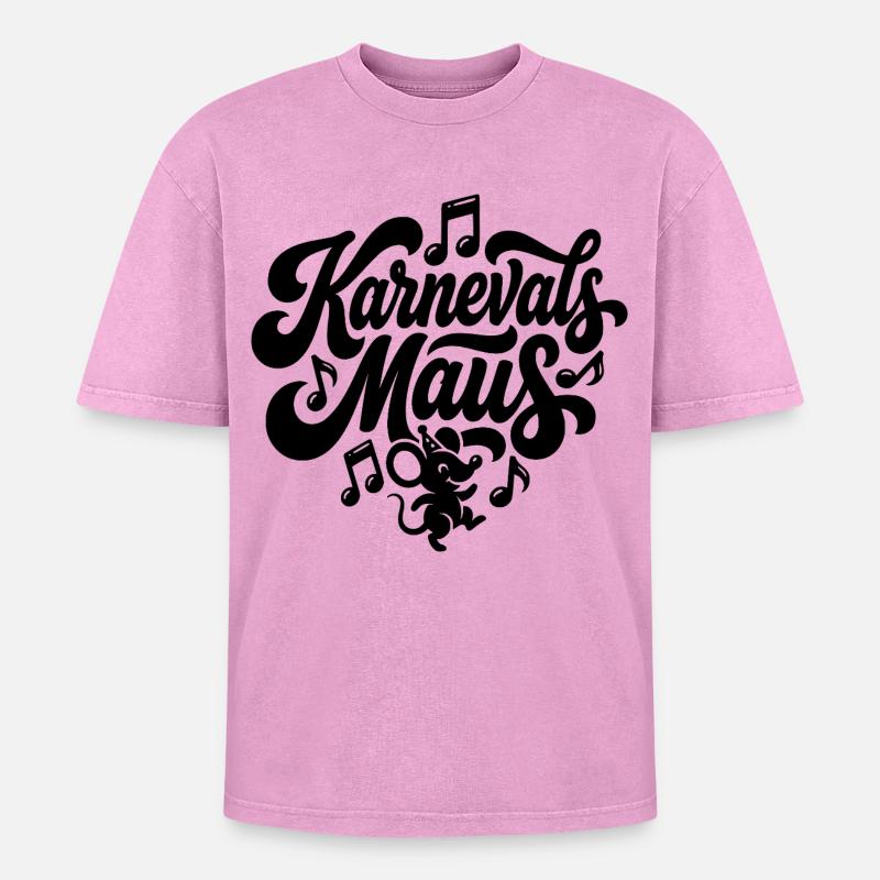 Carnival Mouse Cologne Carnival Mouse - Oversized Unisex Premium Acid-Washed T-Shirt - acid washed pink