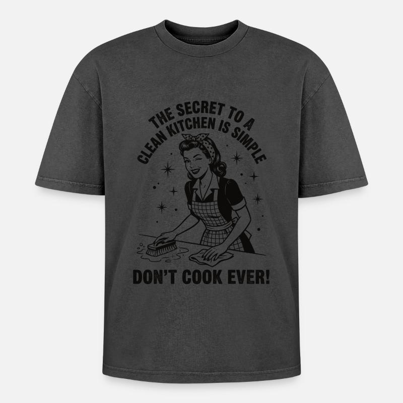 Putz-Hack: Das Geheimnis sauberer Küchen - Oversized Unisex Premium Acid-Washed T-Shirt - undefined