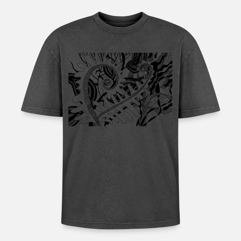 farn - Oversized Unisex Premium Acid-Washed T-Shirt - undefined