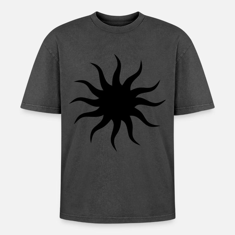 Sonne - Oversized Unisex Premium Acid-Washed T-Shirt - undefined