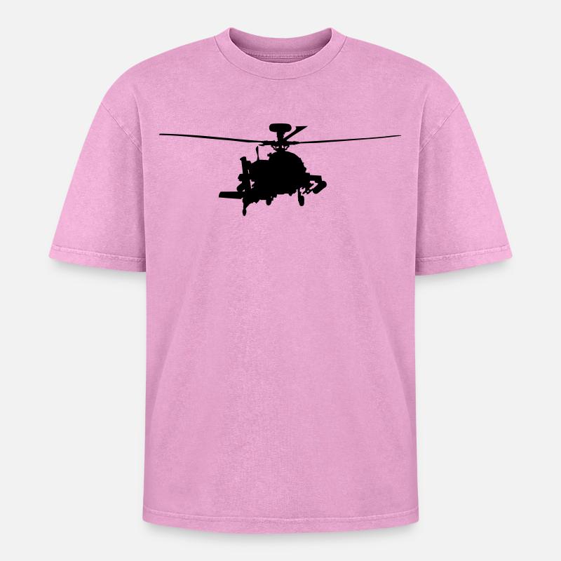 Apache - Oversized Unisex Premium Acid-Washed T-Shirt - acid washed pink