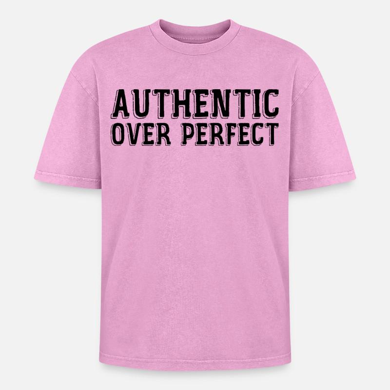 Authentisch statt perfekt - Oversized Unisex Premium Acid-Washed T-Shirt - Pink Acid Wash