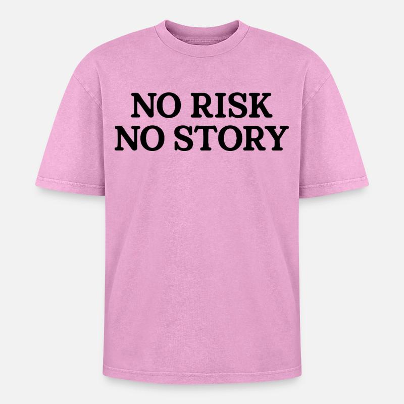 Pas de risque, pas d’histoire - T-shirt Premium unisexe oversize acid-washed - rose délavé acide
