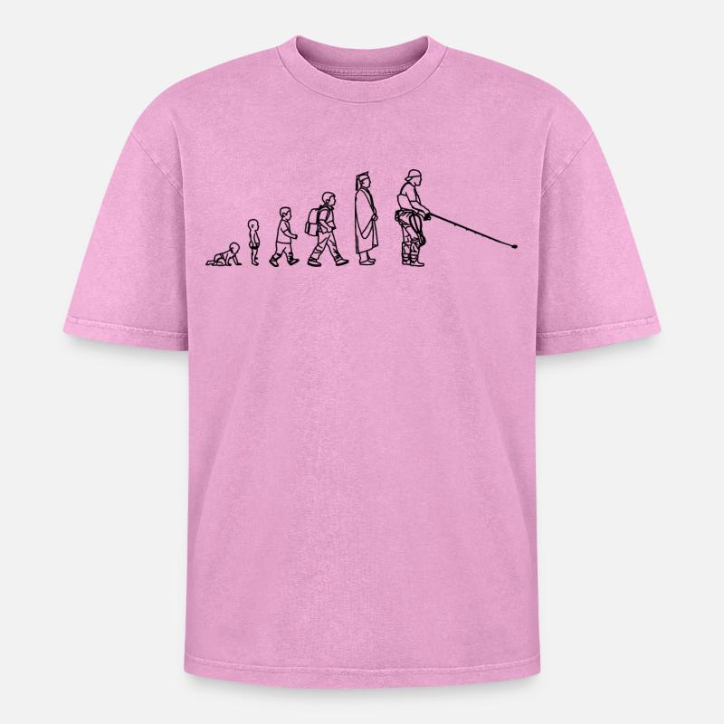 Fischer Evolution - Oversized Unisex Premium Acid-Washed T-Shirt - Pink Acid Wash
