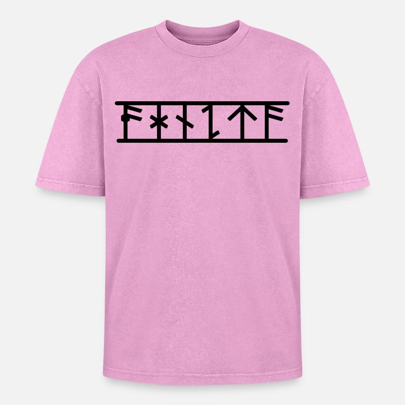 Agneta - Oversized Unisex Premium Acid-Washed T-Shirt - acid washed pink
