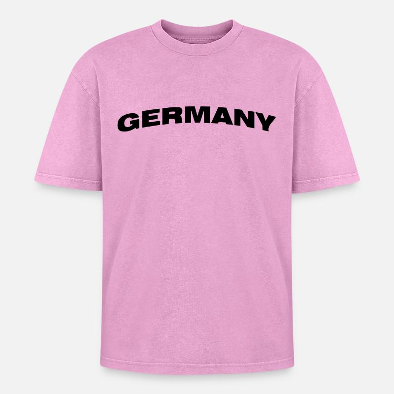 Germany - Oversized Unisex Premium Acid-Washed T-Shirt - acid washed pink
