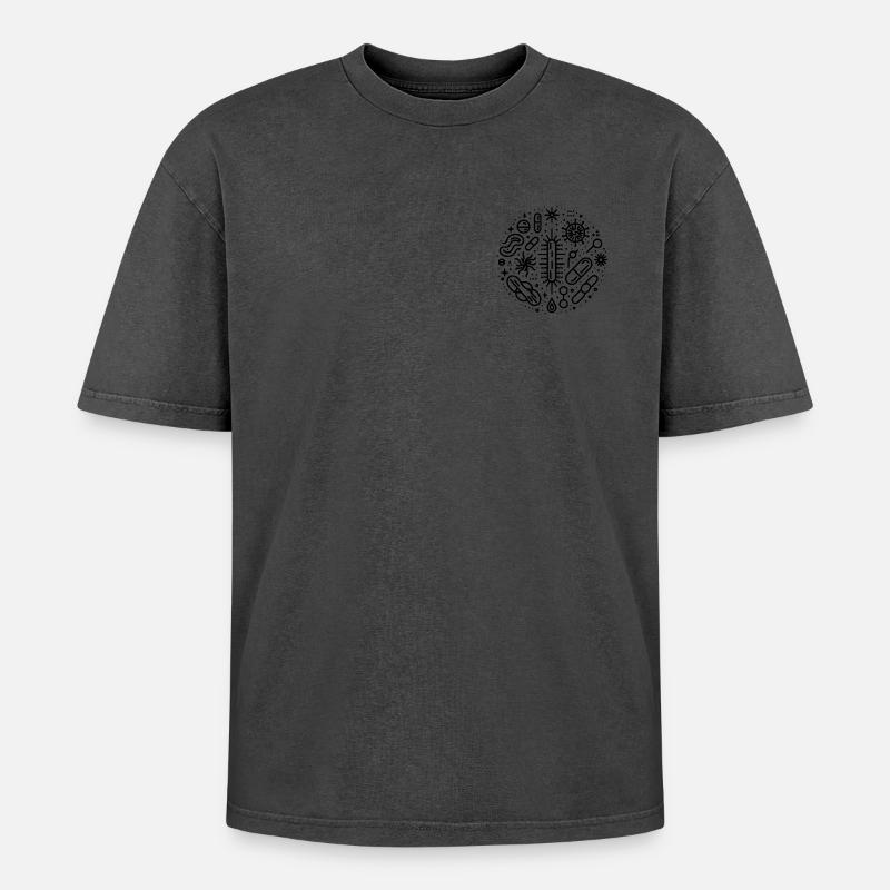 Life under a Microscope - Oversized Unisex Premium Acid-Washed T-Shirt - undefined