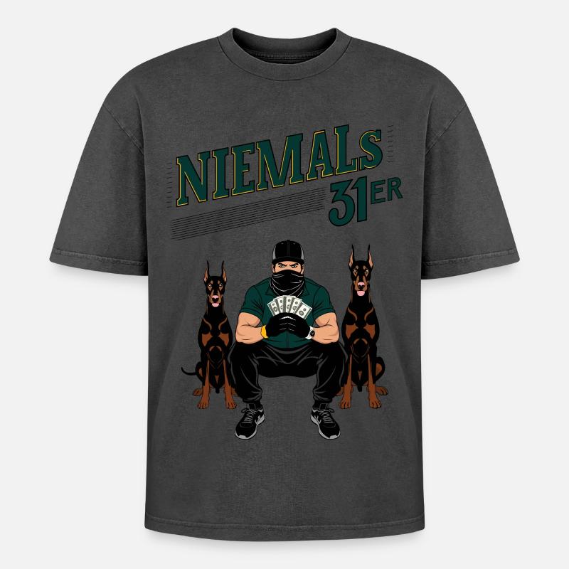 Never 31 - Oversized Unisex Premium Acid-Washed T-Shirt - undefined