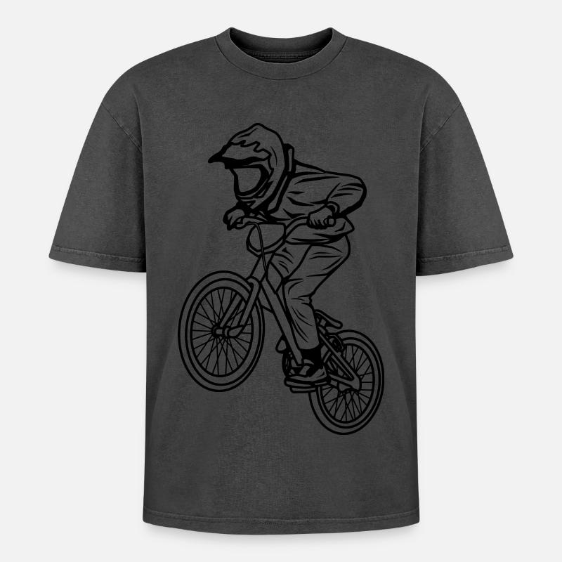 BMX Junge - Oversized Unisex Premium Acid-Washed T-Shirt - undefined