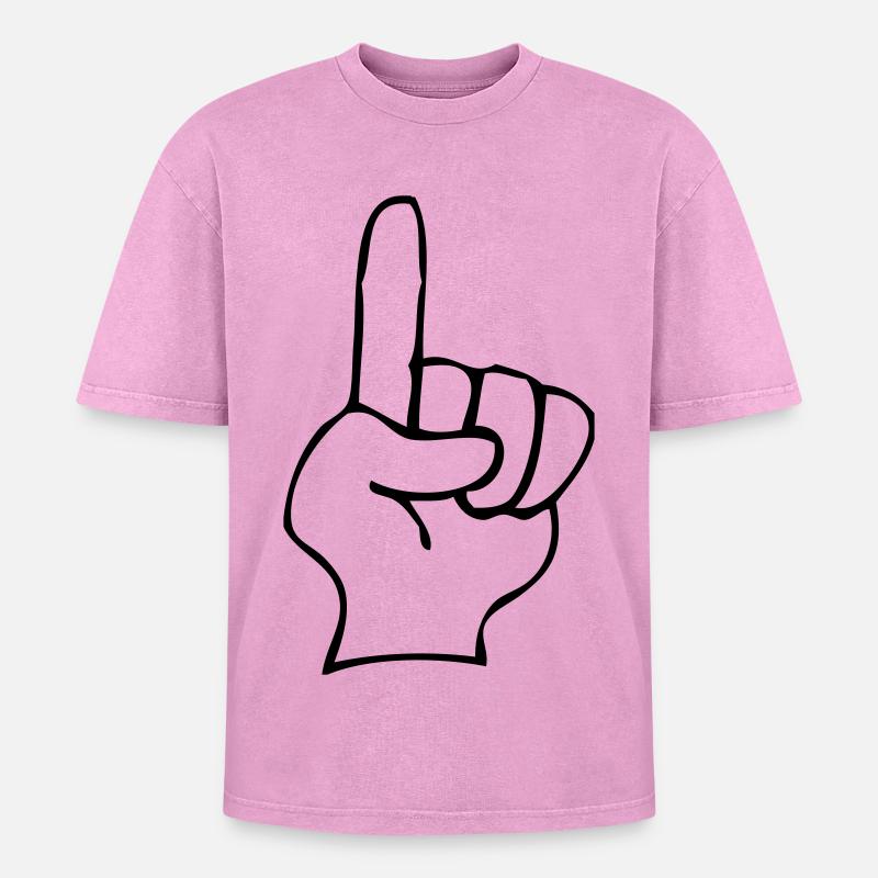 Forefinger - Oversized Unisex Premium Acid-Washed T-Shirt - acid washed pink