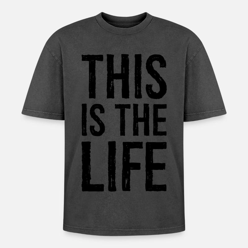 Das ist das Leben - Oversized Unisex Premium Acid-Washed T-Shirt - undefined