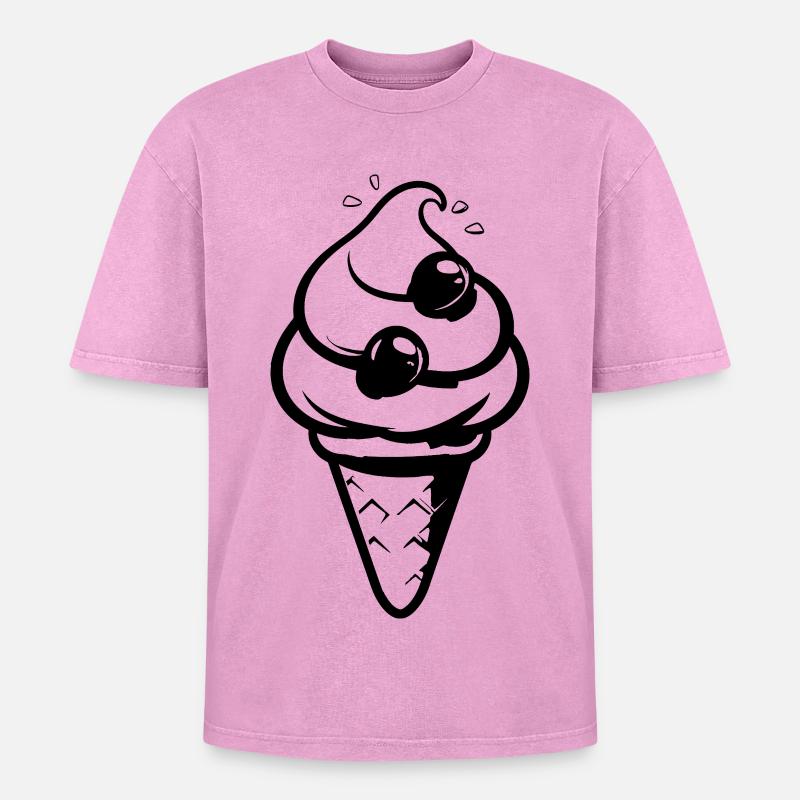 Cornet - Oversized Unisex Premium Acid-Washed T-Shirt - acid washed pink