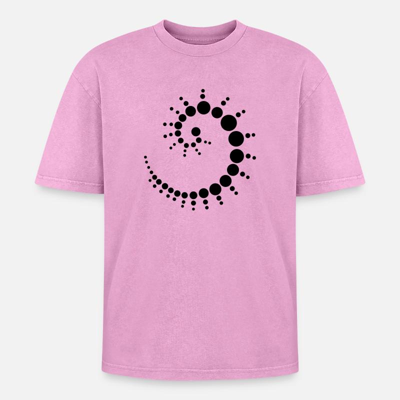 fossil - Oversized Unisex Premium Acid-Washed T-Shirt - acid washed pink