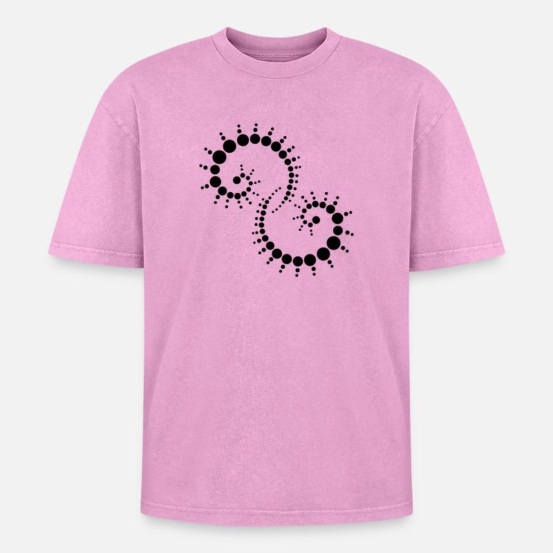 fossil2 - Oversized Unisex Premium Acid-Washed T-Shirt - acid washed pink