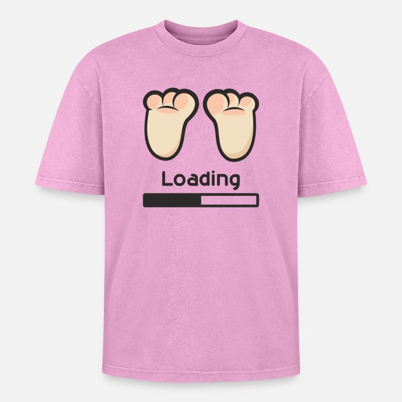 Loading... - Oversized Unisex Premium Acid-Washed T-Shirt - acid washed pink