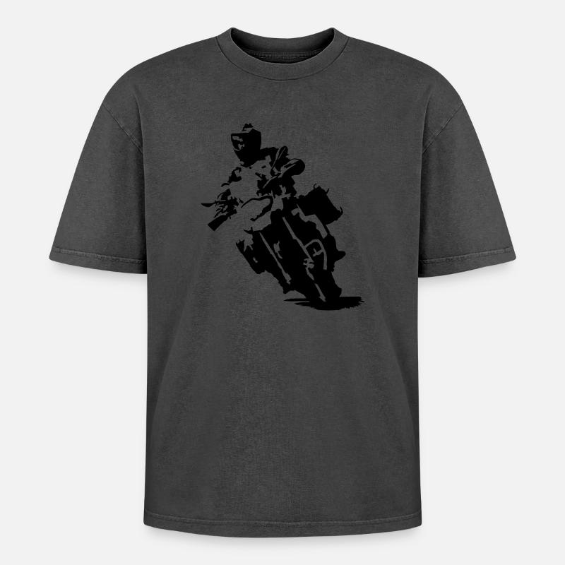 ReiseEnduroGS einfarbig - Oversized Unisex Premium Acid-Washed T-Shirt - undefined