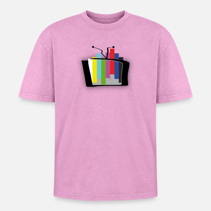 Test card outbreak - advanced 1 - Oversized Unisex Premium Acid-Washed T-Shirt - acid washed pink
